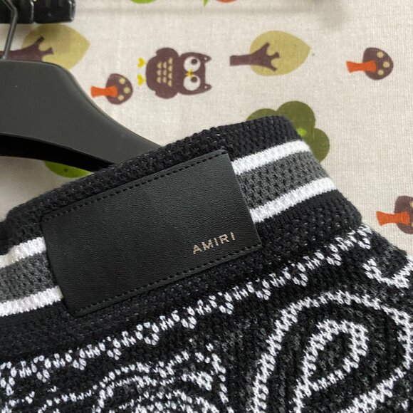 Amiri Mens Black Retro Print Sports Shorts Size M - Picture 7 of 7